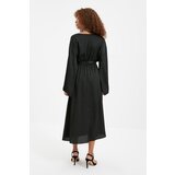 Trendyol Black Belted Satin Dress | shoptok.hr