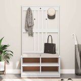 vidaXL Drvo za dvoranu SANDENS bijelo 87x40x159,5 cm puno drvo bor | shoptok.hr