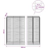  Gabion s žicom debljine 3,5 mm i mrežom 5x10 cm 1050x100x200 cm | shoptok.hr