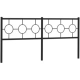  Metalno zamjensko uzglavlje crno 180 cm | shoptok.hr
