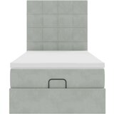  Okvir kreveta s madracima svijetlosivi 90x200cm baršunasti | shoptok.hr