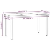  5-dijelni vrtni blagovaonski set s jastucima smeđe-crni | shoptok.hr