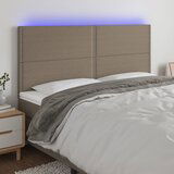 Maison Chic led posteljno vzglavje - vzglavna omarica - nočna omarica taupe 180x5x118/128 cm blago, (21706100) | Shoptok.si
