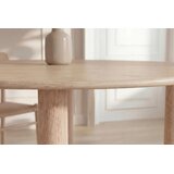 Venture Home Hilo ovalni blagovaonski stol 130 × 110 cm, prirodna boja drva | shoptok.hr