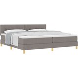  postelja v škatli z vzmetnico taupe 200x200 cm tkanina, (22082858) | Shoptok.si