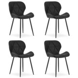 Mango stolica - crna eko koža / crne noge x 4 | shoptok.hr