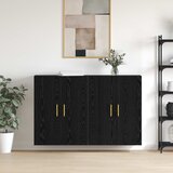  Ormar za montažu na zid 2 kom. Crni hrast 69,5 x 34 x 90 cm | shoptok.hr