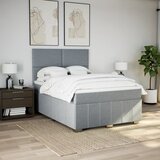  Krevet box spring s madracem svjetlosiva 160x200 cm tkanina | shoptok.hr