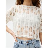 Koton crop t-shirt openwork short sleeve crew neck | Eponuda.ba