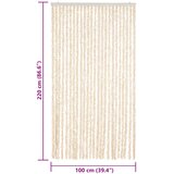  Zastor protiv muha bež i bijeli 100 x 220 cm od šenila | Eponuda.ba