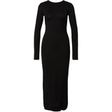 A LOT LESS Pletena obleka 'Caroline' črna | Shoptok.si
