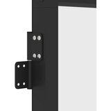 vidaXL Notranja vrata ozka črna 102,5x201,5 cm kaljeno steklo aluminij | Shoptok.si