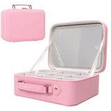  Make Up kofer s ogledalom Smile Aku LED Hollywood Usb 24 x 17 cm – Pink | Eponuda.ba