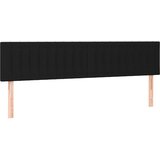 Maison Chic Posteljno vzglavje - Vzglavna omarica 2 kosa črno 100x5x78/88 cm blago, (22077588) Cene