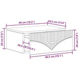  Stenski nočni omarici 2 pcs Sonoma hrast 49 x 34,5 x 20 cm, (5000209552) | Shoptok.si