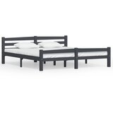 Furnova Posteljni okvir temno siv iz trdne borovine 180x200 cm, (21934703) | Shoptok.si