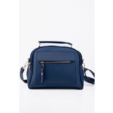 Dewberry 67330 Womens 3 Compartment Adjustable Shoulder Bag-NAVY | Shoptok.si
