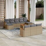 11-dijelni set vrtnih sofa s jastucima bež od poliratana | shoptok.hr