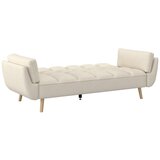 Bessagi Home Zofa S Posteljno Funkcijo Cora, Krem, Žamet | Shoptok.si