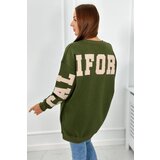 Kesi Insulated sweatshirt with California khaki inscription Cijene