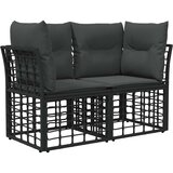  Zunanja garnitura za sedenje 5 pcs Črna in Temno siva Poliester, (5000271887) | Shoptok.si