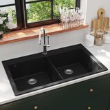 The Living Store Granitno dvojno kuhinjsko korito črne barve - Kuhinjsko Korito, (21750096) | Shoptok.si