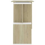  Kutni radni stol bijeli i boja hrasta 200 x 50 x 76 cm drveni | shoptok.hr