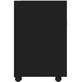 vidaXL Bočni ormarić s kotačima crni 33 x 38 x 60 cm od iverice | shoptok.hr