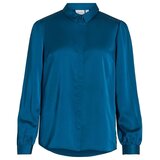 Vila Topi & Bluze Noos Ellette Satin Shirt - Moroccan Blue Modra | Shoptok.si
