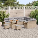  Sjedeća garnitura za vrt 12 kom. Bež poliratan 297.4 x 234 x 85 cm | shoptok.hr