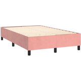  Box spring postelja z vzmetnico LED roza 120x200 cm žamet, (20789749) | Shoptok.si