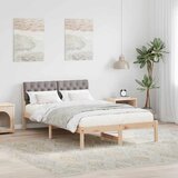  Okvir kreveta Smeđa i taupe 120 x 190 cm Masivna borovina | shoptok.hr