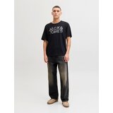 Jack & Jones Majica 'JJEJEFF' temno siva / črna / bela | Shoptok.si