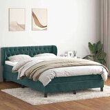 Box Spring krevet s madracem tamno zeleni 160x220 cm baršun | shoptok.hr