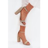 Boto Shiny Women's Heeled Sandals Gold Kavina | ePonuda.com