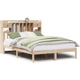 vidaXL Krevet s regalom za knjige bez madraca 140x190 cm od borovine | shoptok.hr