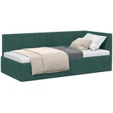  Kutni okvir kreveta Tamnozelena 90 cm x 190 cm Baršun | shoptok.hr