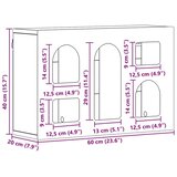 Viseći ormarić s policom Visoki sjaj bijela 60 x 20 x 40 cm | shoptok.hr