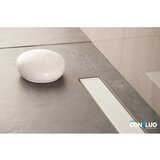 Peštan tuš kanalica confluo frameless belo staklo 1050mm