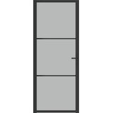  Unutarnja vrata 83 x 201,5 cm crna od mat stakla i aluminija | shoptok.hr