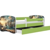 MID.YOU Dječji krevet Dreamy brod 160x80 sa madracem s ladicom Zelena | shoptok.hr