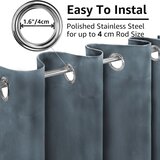 YSTYLE 2x 300×140cm Žametne 100 % zatemnitvene termo zavese z rinkami | Shoptok.si
