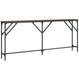  Konzolni stol boja smeđeg hrasta 180x23x75 cm konstruirano drvo | shoptok.hr