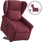  Električni naslonjač na podizanje od tkanine boja vina | shoptok.hr