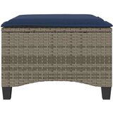 vidaXL Vrtni stolčki z blazinami 2 kosa Grey 55x55x36 cm Poly Rattan | Shoptok.si