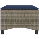 vidaXL Vrtni tabure s jastucima 2 kom sivi 55x55x36 cm poliratan | shoptok.hr