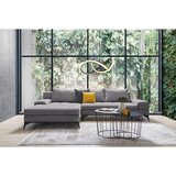 CARRYHOME kotna sedežna garnitura, tkanina siva | Shoptok.si
