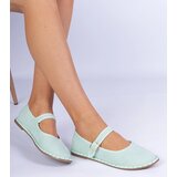 D/CEO marka niezdefiniowana Green women's ballerinas with a strap Meremi | Shoptok.si