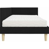  Kutni krevetni okvir s madracem 2 kom. Crna 80 x 200 cm tkanina | Shoptok.si