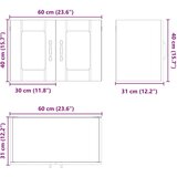  Zidni kuhinjski ormarić 2 pcs Dimljeni hrast 60 x 31 x 40 cm | shoptok.hr